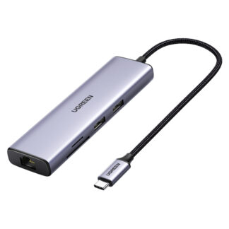 Dock USB-C 7 en 1 - HDMI 4K 60Hz/100W/0,20m/Gris